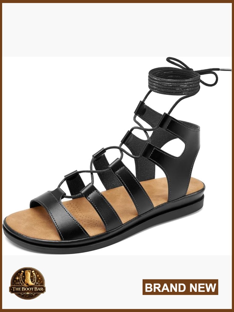 Strappy Cross Lace Up Gladiator Flat Sandals Women's Casual Non Slip Summer
